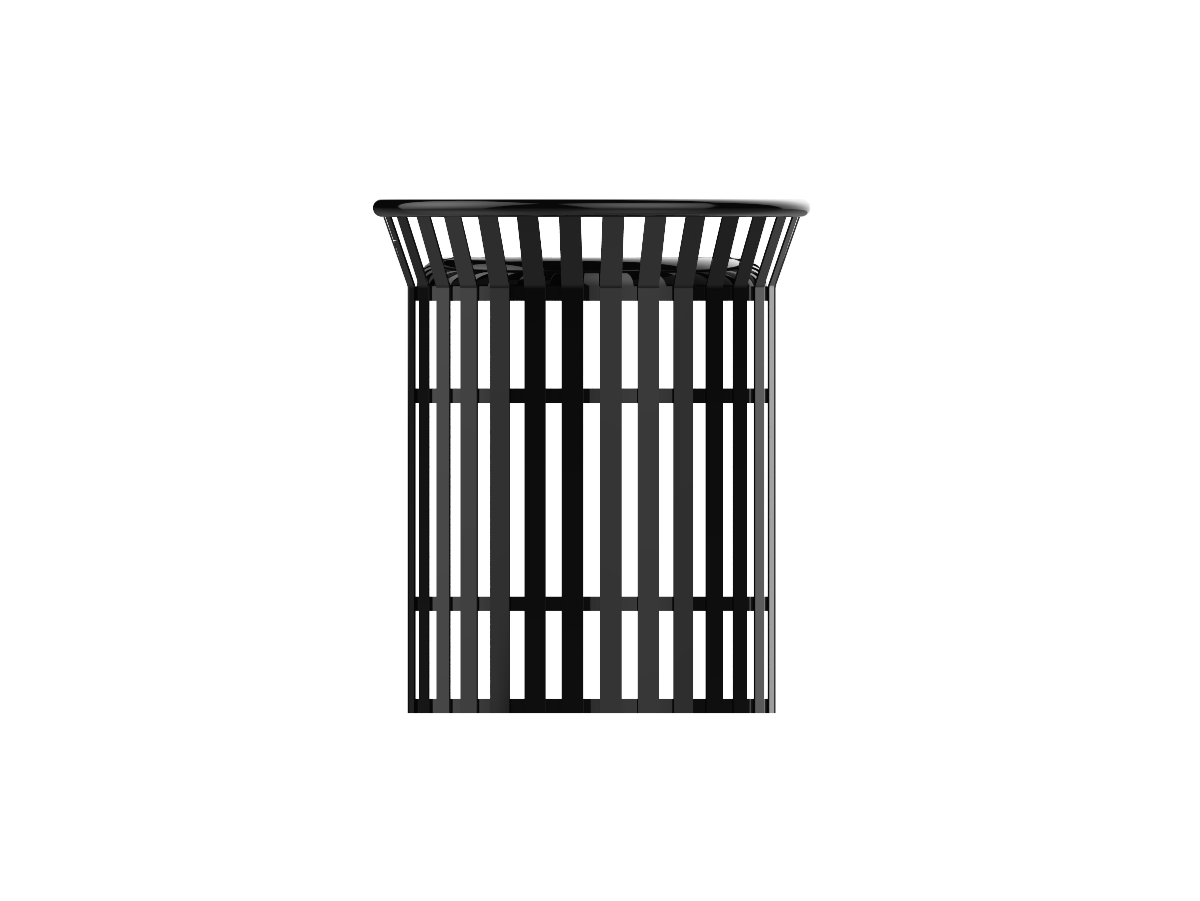 MyTCoat 32 Gallon Skyline Trash Receptacle w/ Flared Top SKU RSL32