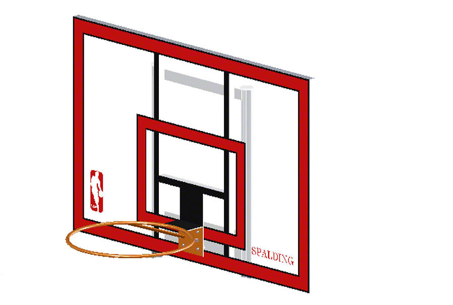 Spectrum Aquatics Dual Post Basketball Backboard, Rim Replacement SKU 27042