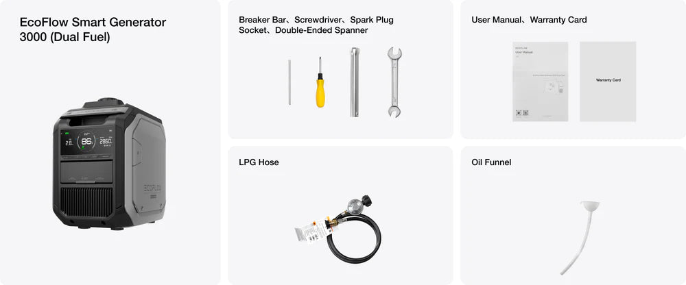 EcoFlow Smart Generator 3000 (Dual Fuel) SKU EFSG3000-US-EPA