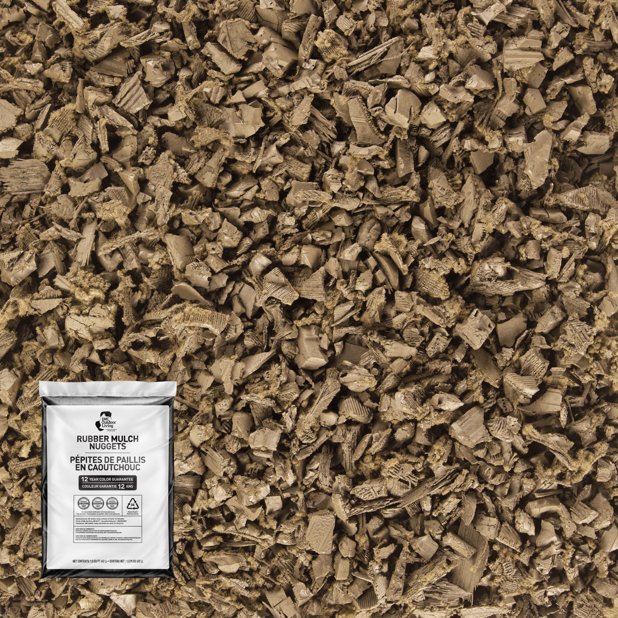 GroundSmart Premium Nugget Rubber Mulch SKU GSRMNuggets