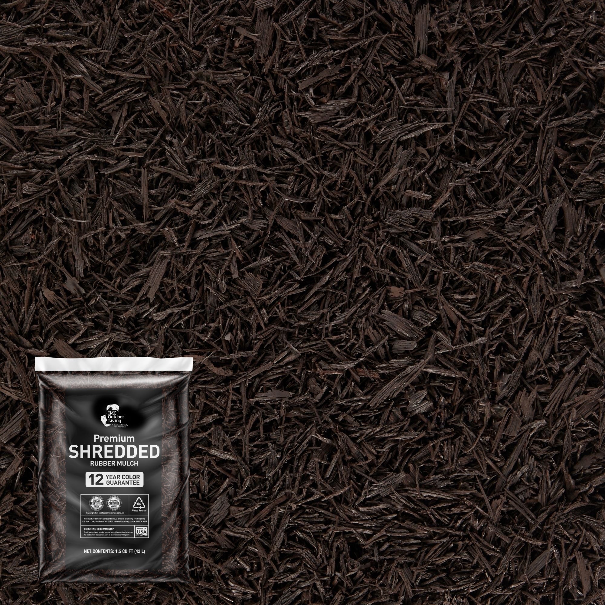 Ground Smart Premium Shredded Buffings Mulch SKU GSRMShredded