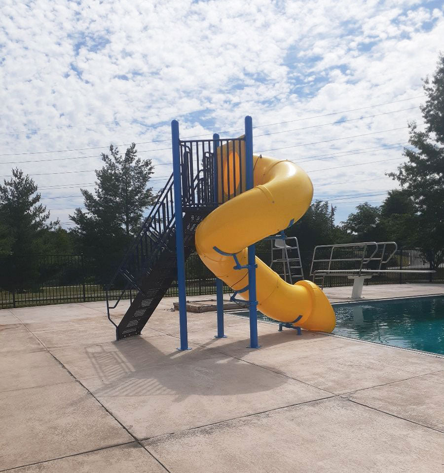 Spectrum Aquatics Single Flume Triangle Deck Waterslide SKU 1810371