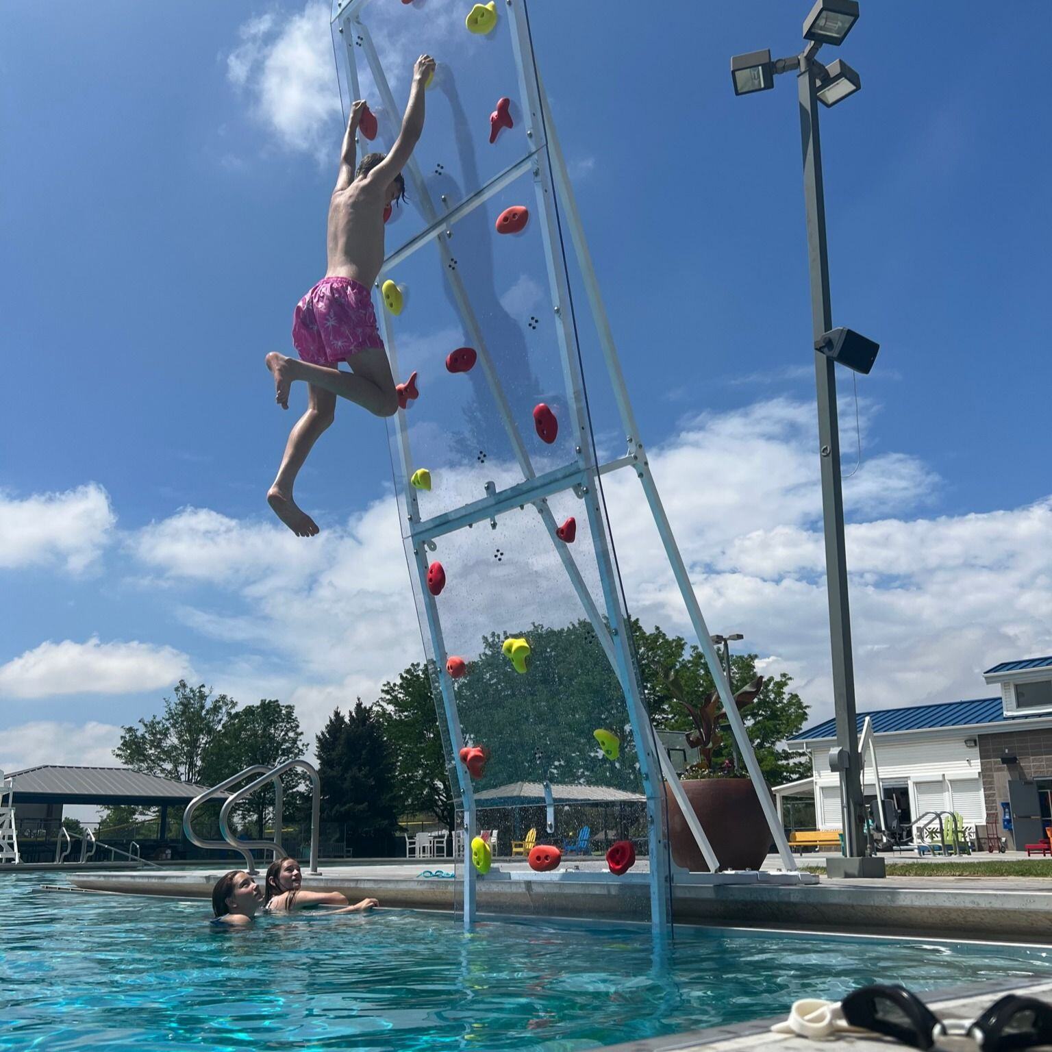 Spectrum Aquatics KerSplash Challenger Pool Climbing Wall, 12 Foot Tall x 4 Foot Wide SKU 70536