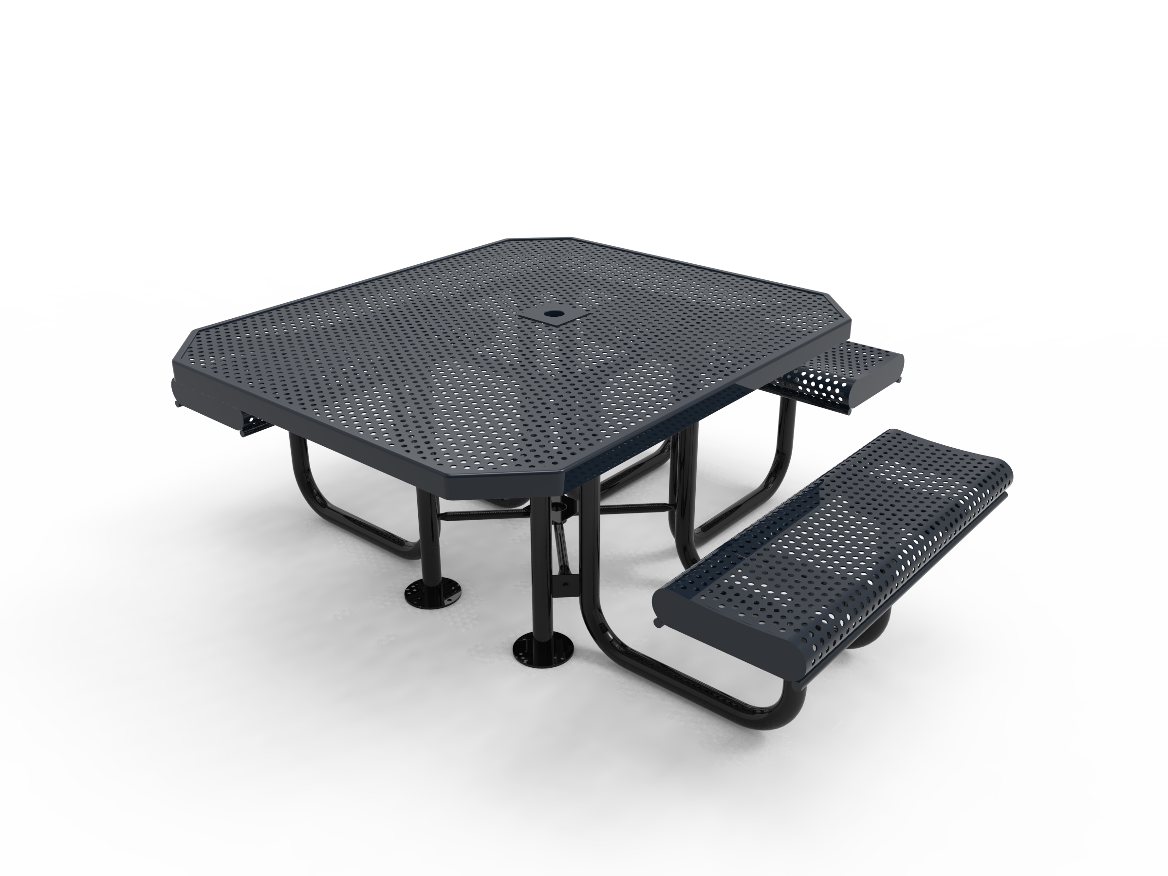 MyTCoat 46” Octagon Portable Table w/ Rolled Edges, Punched Steel SKU TOR46