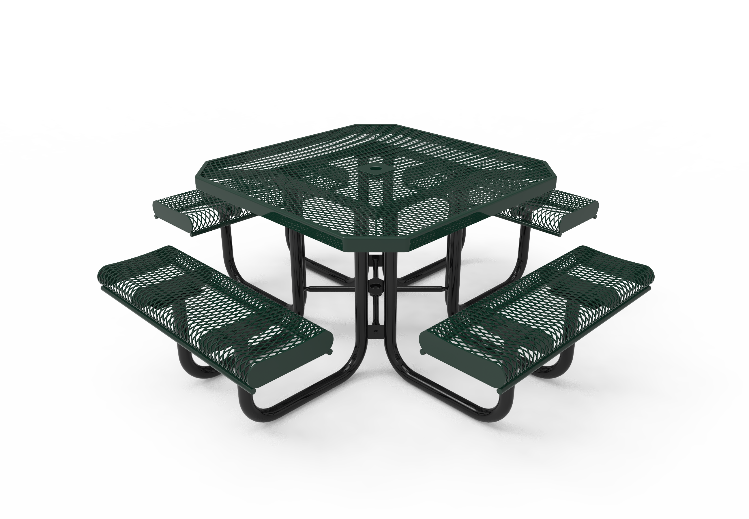 MyTCoat 46” Octagon Portable Table w/ Rolled Edges, Expanded Metal SKU TOR46