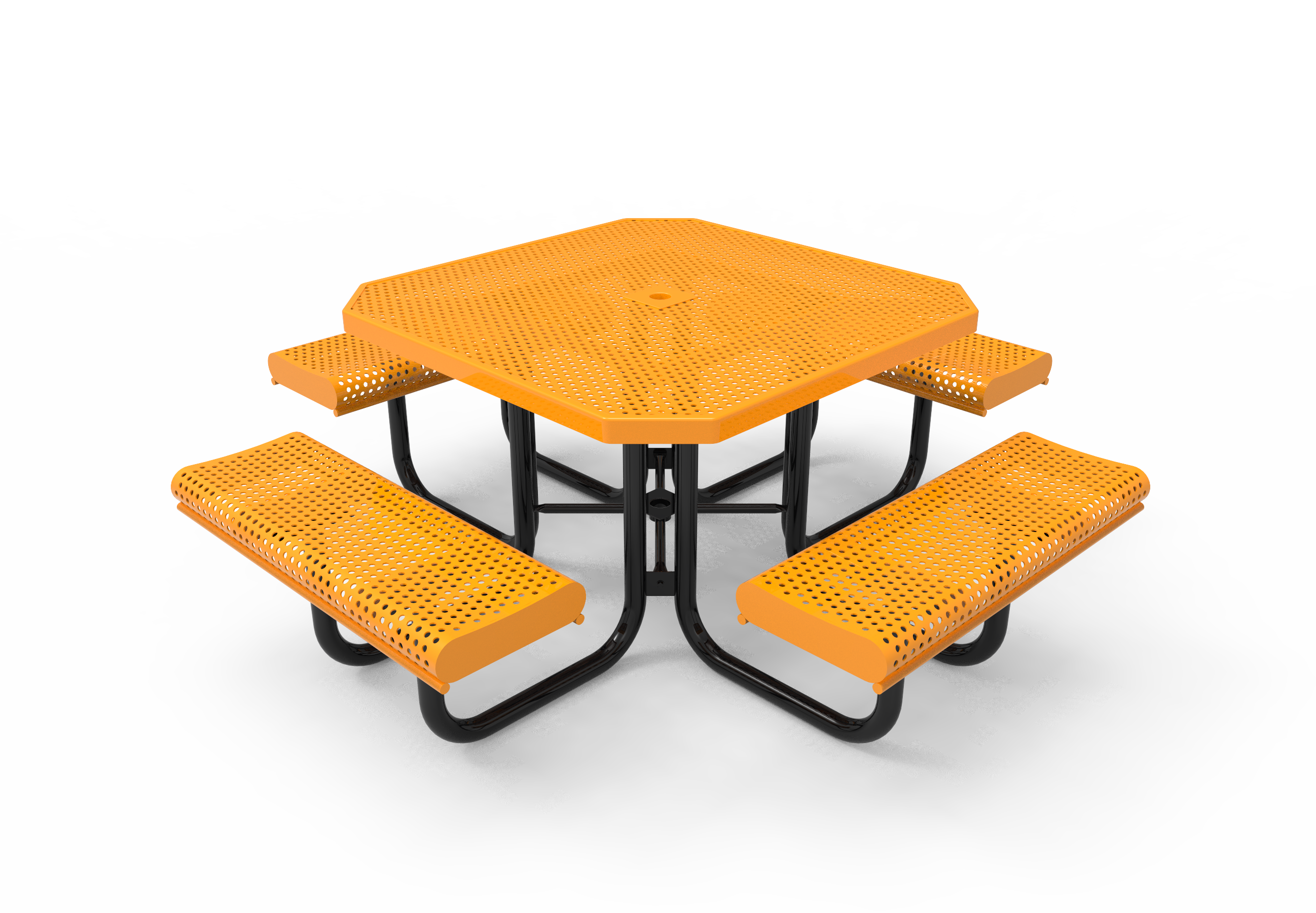 MyTCoat 46” Octagon Portable Table w/ Rolled Edges, Punched Steel SKU TOR46