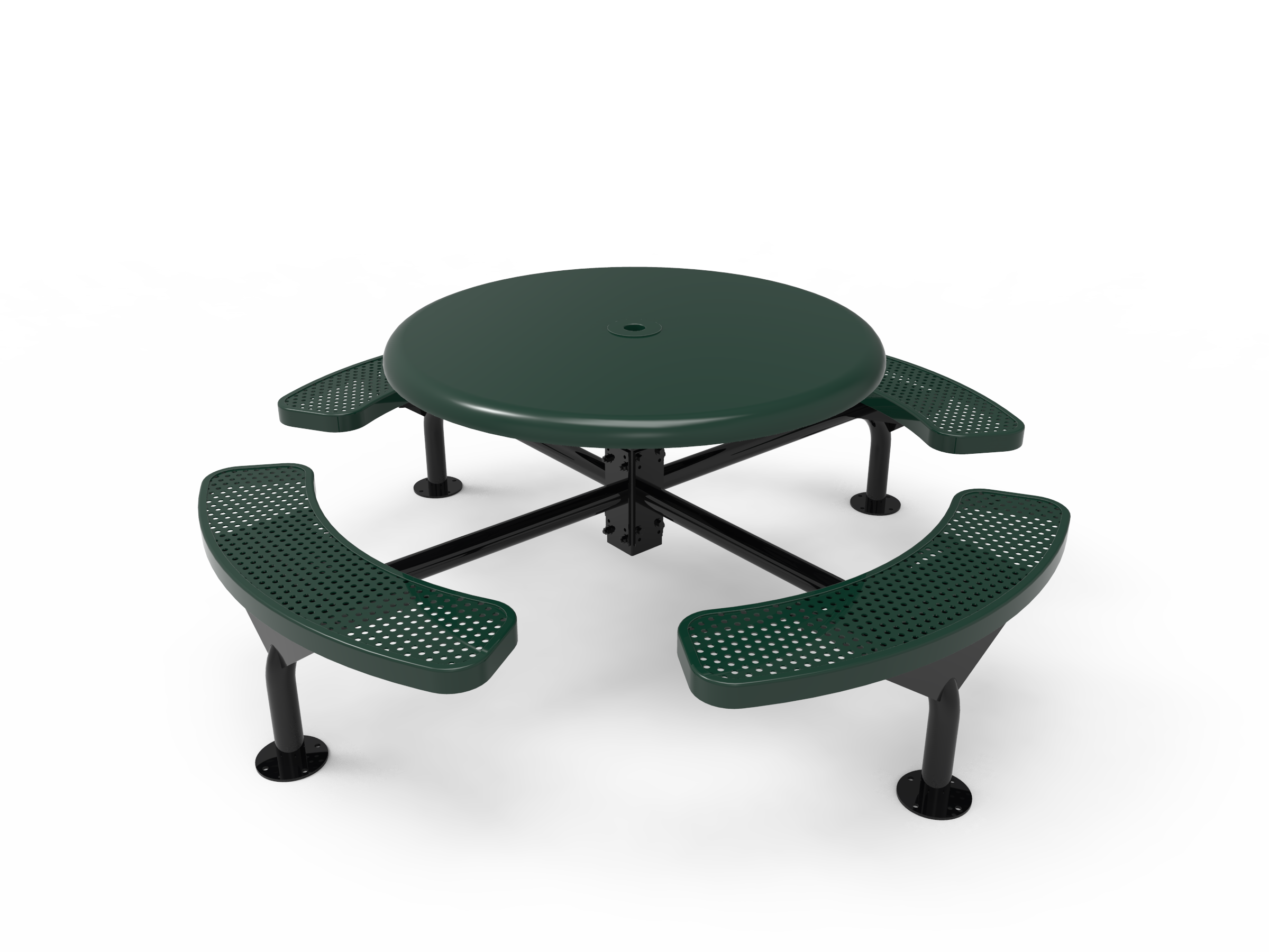 MyTCoat 46” Round Nexus Pedestal Table, Solid Top, Punched Steel SKU TRS46