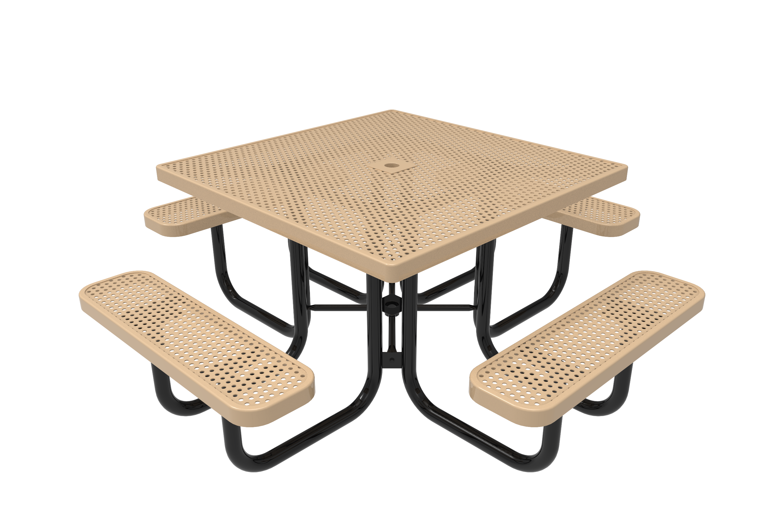 MyTCoat 46" Square Portable Table, Punched Steel SKU TSQ46
