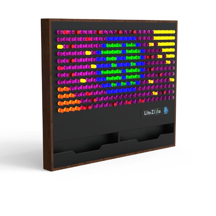 LiteZilla Giant Lite Brite Custom Stained Hardwood SKU LZ-WD