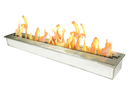 The Bio Flame 48” Burner Bio Ethanol Fireplace SKU EB-48-Silver