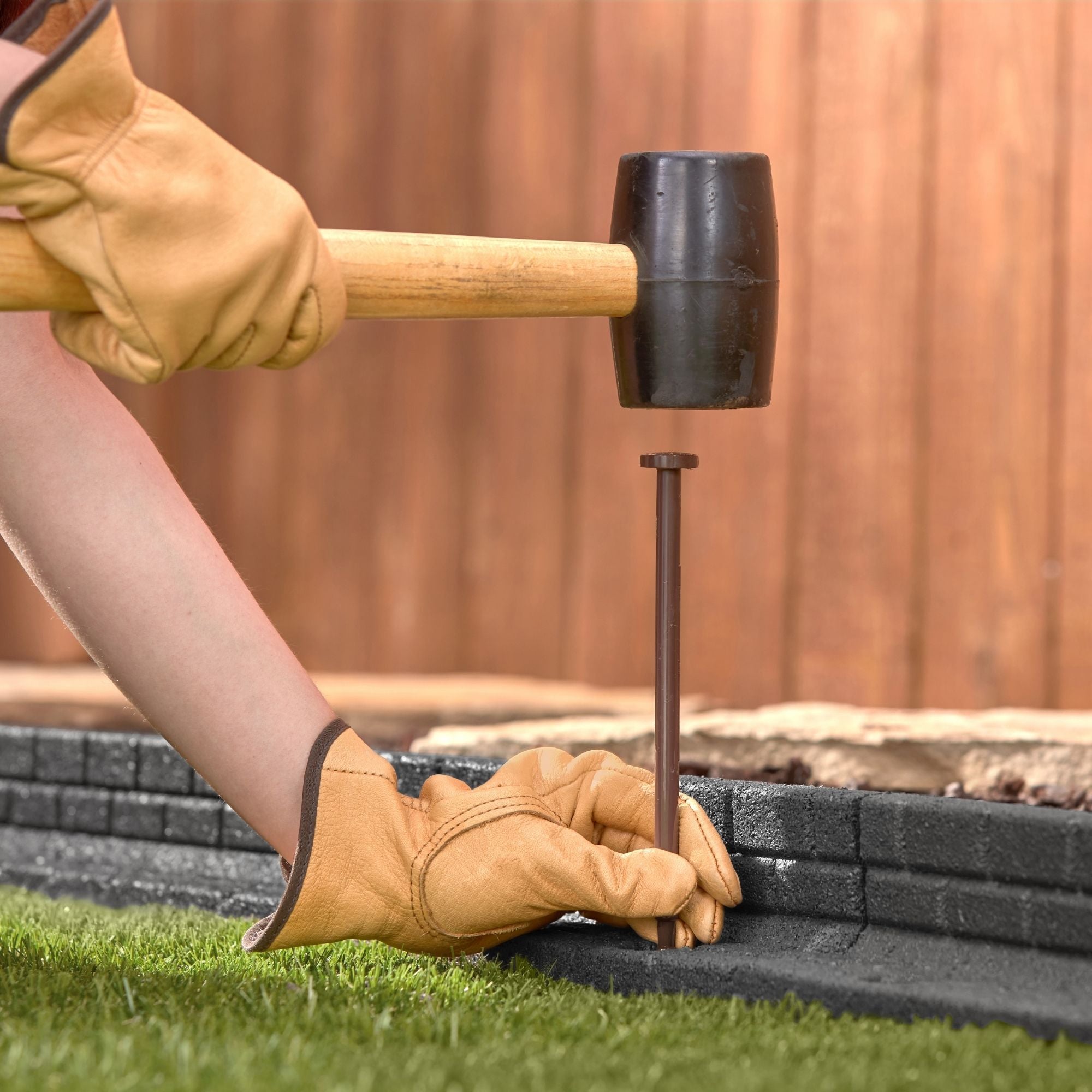 Ground Smart Rubber Brickface Edging SKU GSBFE48