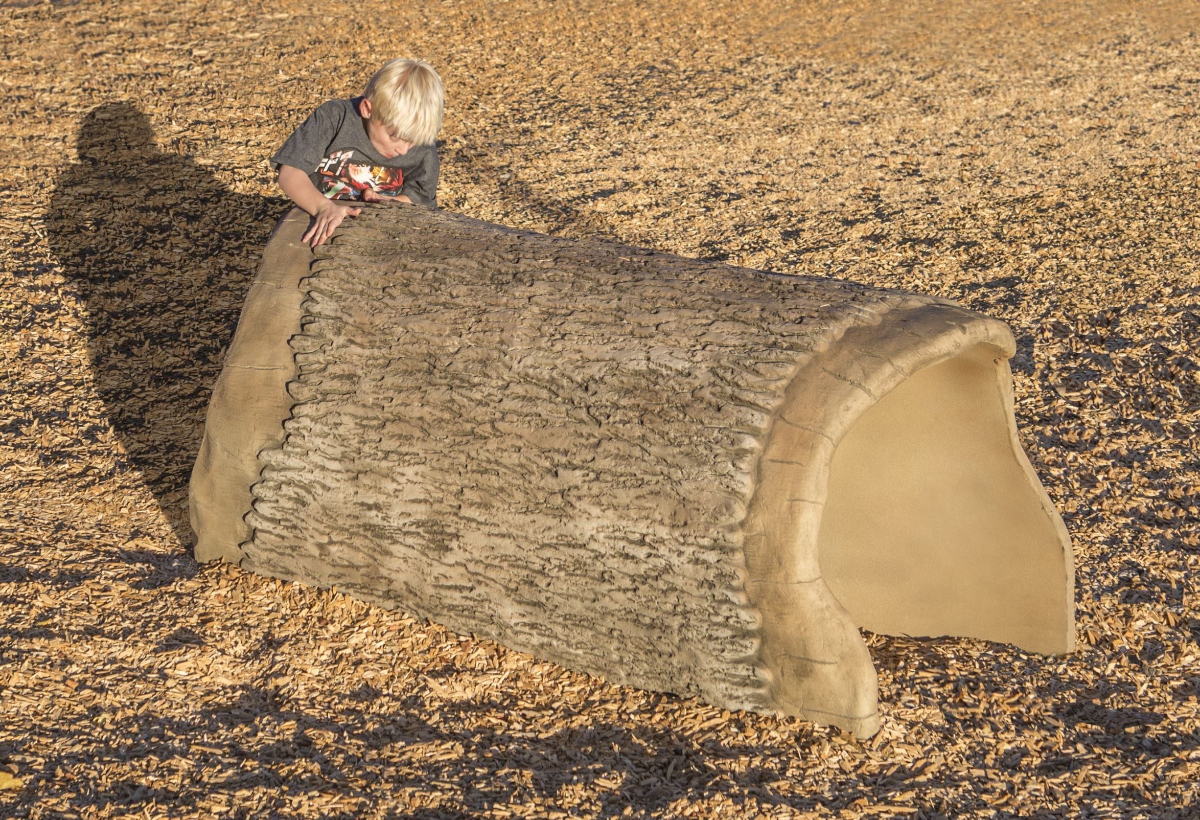 UltraPlay Nature Themed Playground Log Crawl Tunnel SKU 6LT