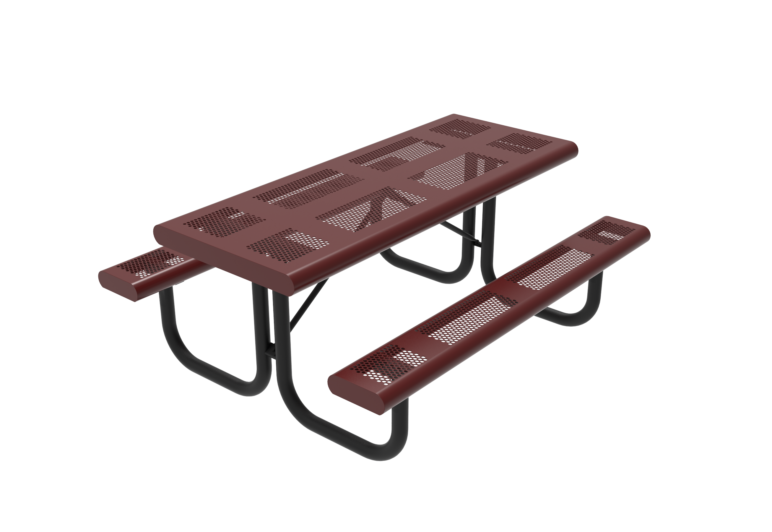 MyTCoat 6 Foot Rectangular Portable Table, Punched Steel, Rolled Edges SKU TLX06