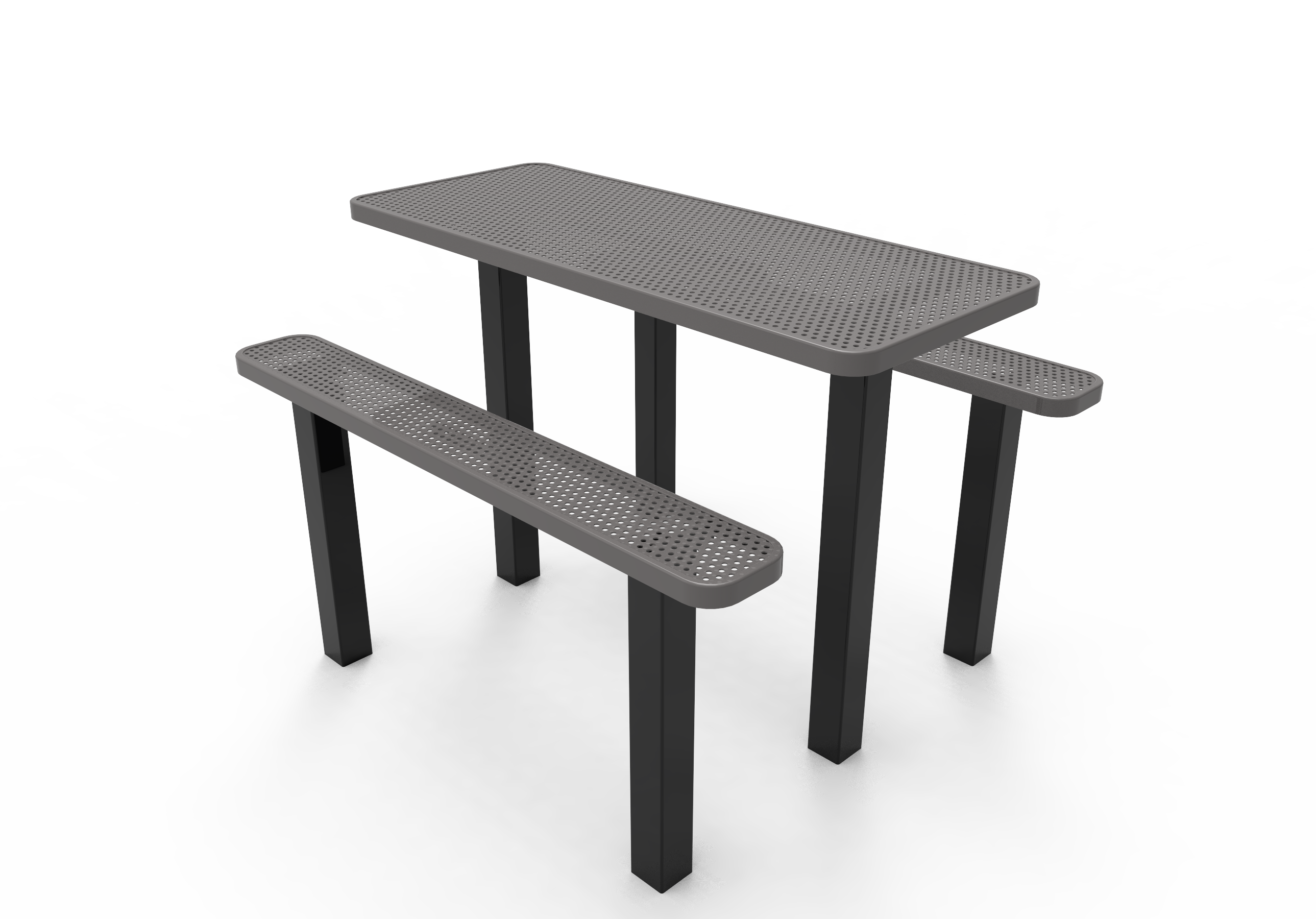 MyTCoat 6’ Independent Pedestal Table, Punched Steel, Inground Mount SKU TRT06