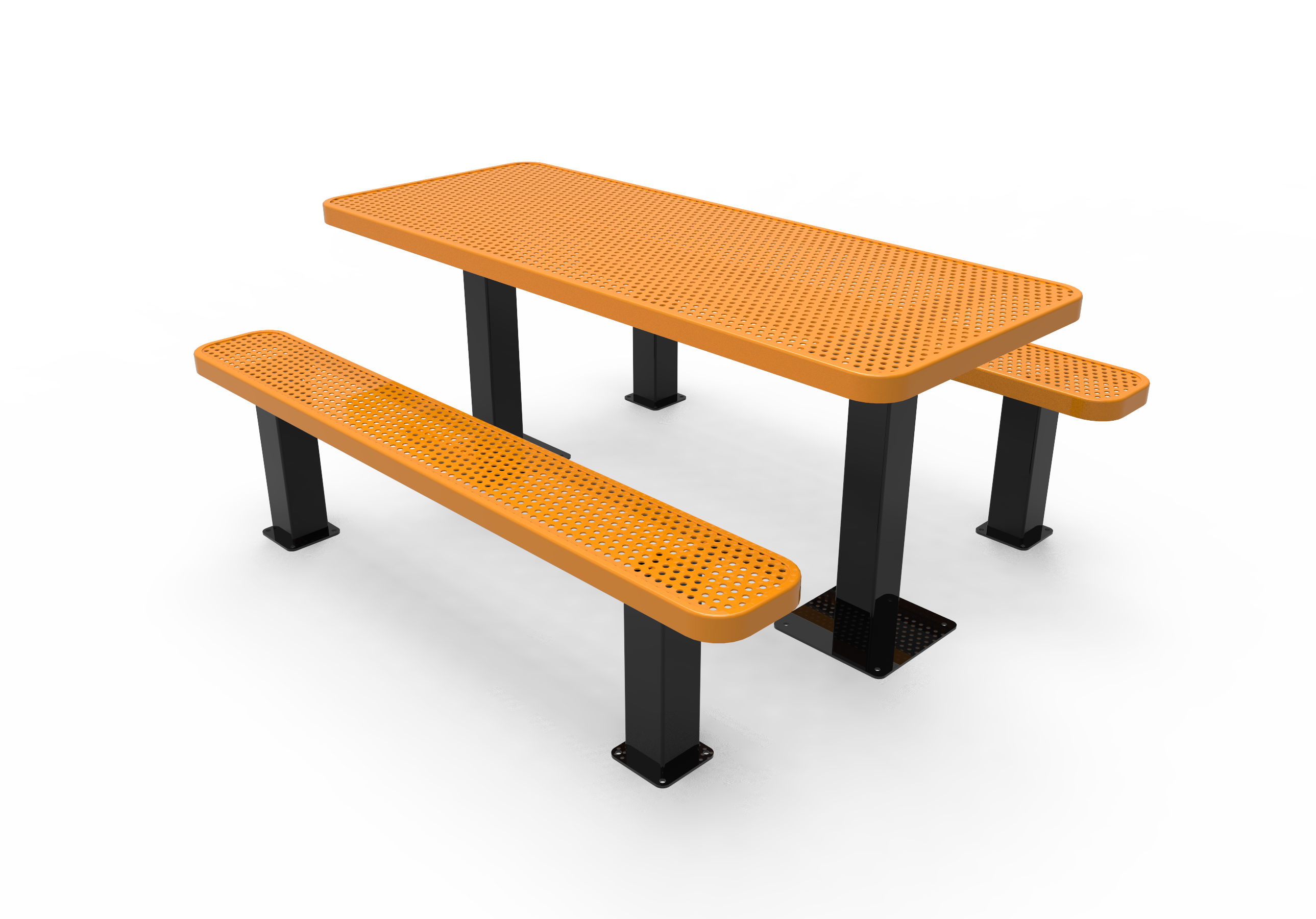 MyTCoat 6 Foot Independent Pedestal Table, Punched Steel, Surface Mount SKU TRT06