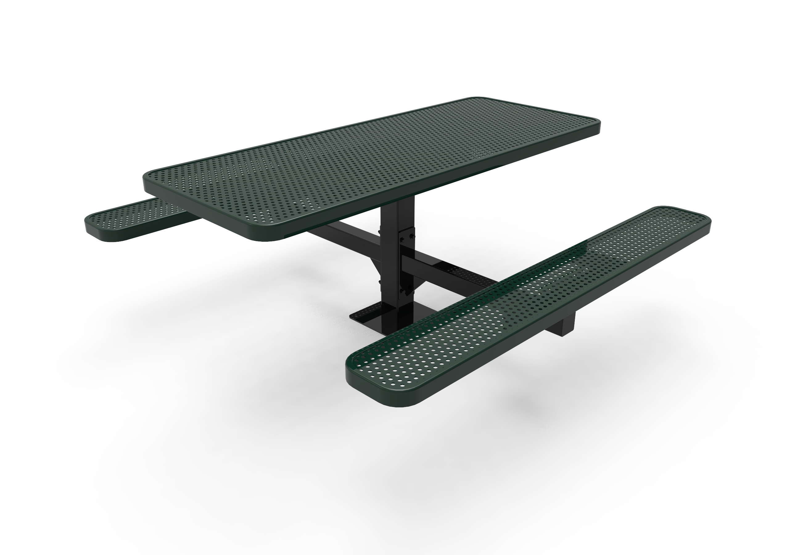 MyTCoat 6 Foot Rectangular Pedestal Table, Punched Steel, Surface Mount SKU TRT06