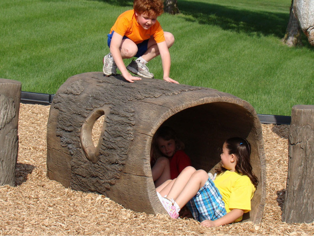 UltraPlay Nature Themed Playground Log Crawl Tunnel SKU 6LT