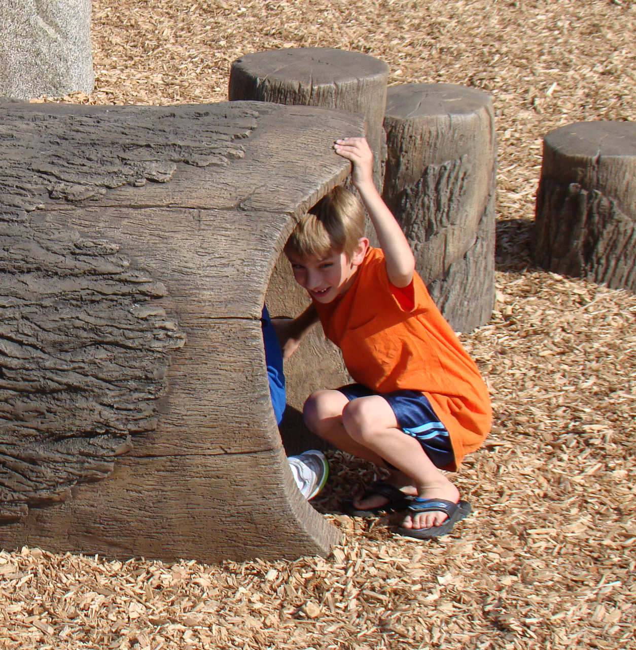UltraPlay Nature Themed Playground Log Crawl Tunnel SKU 6LT