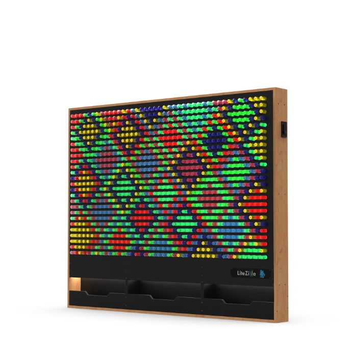 LiteZilla Giant Lite Brite Custom Stained Hardwood SKU LZ-WD