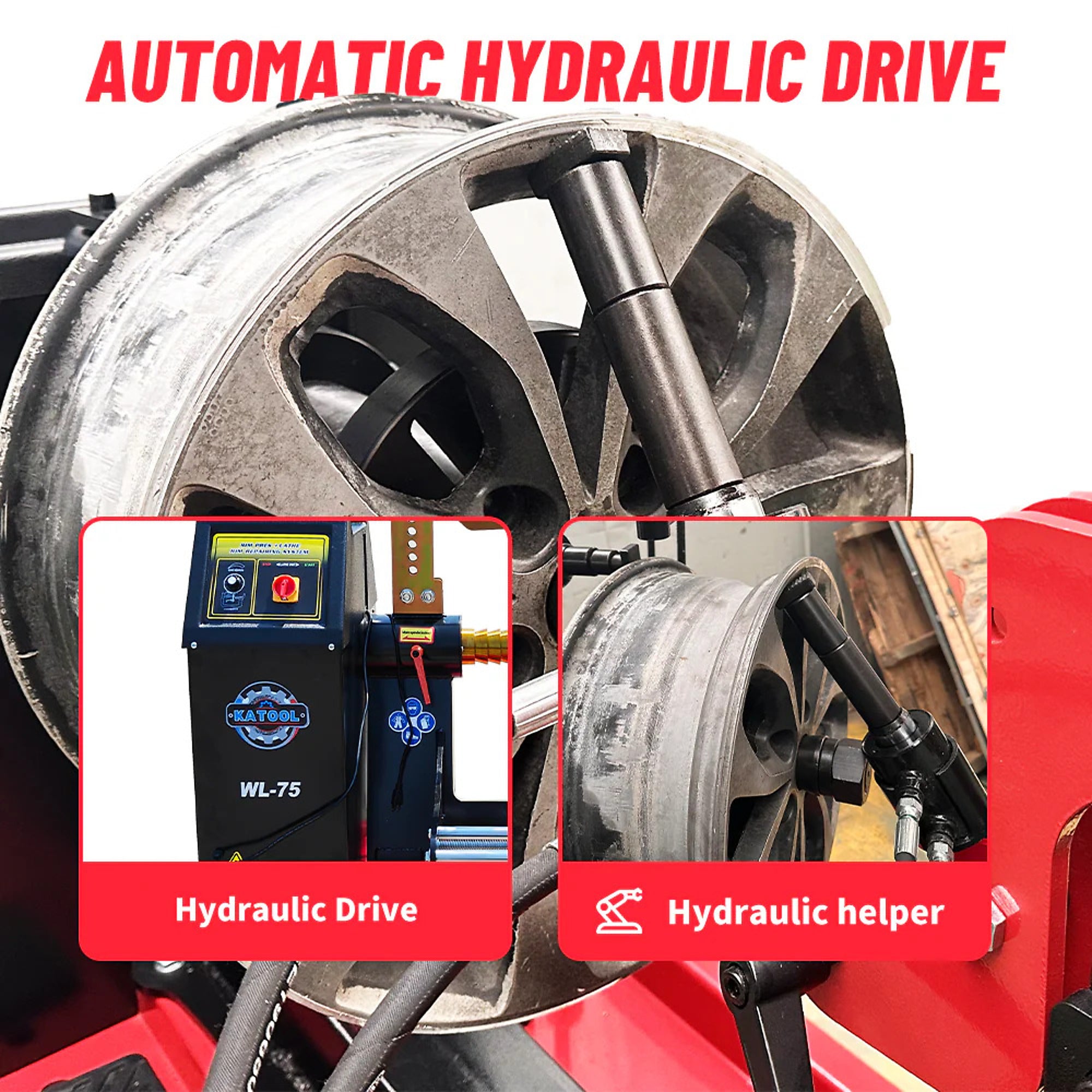 Katool Hub Repair Machine, Rim Straightener Turning, Adjustable Distance Settings SKU KT-WL75