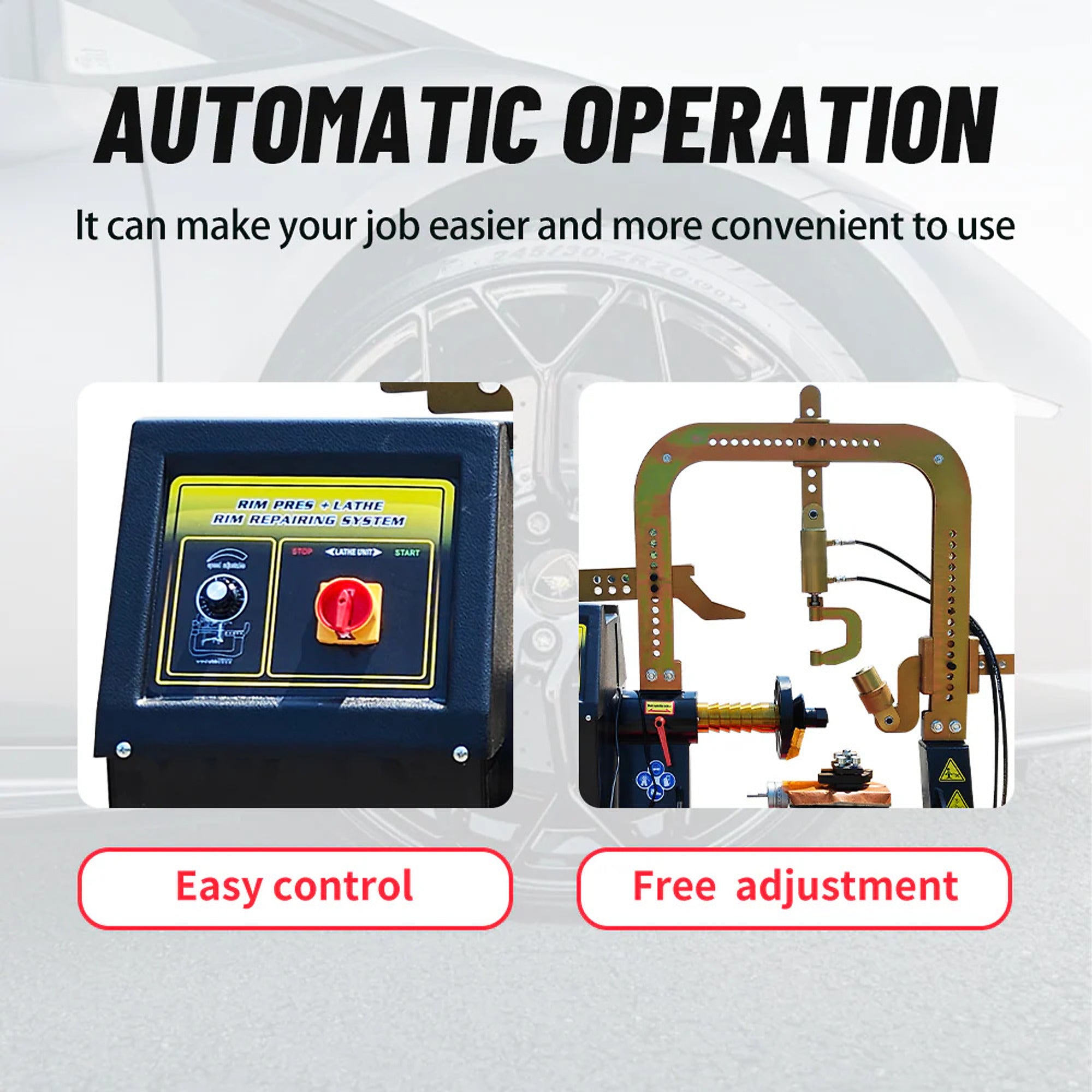 Katool Hub Repair Machine, Rim Straightener Turning, Adjustable Distance Settings SKU KT-WL75