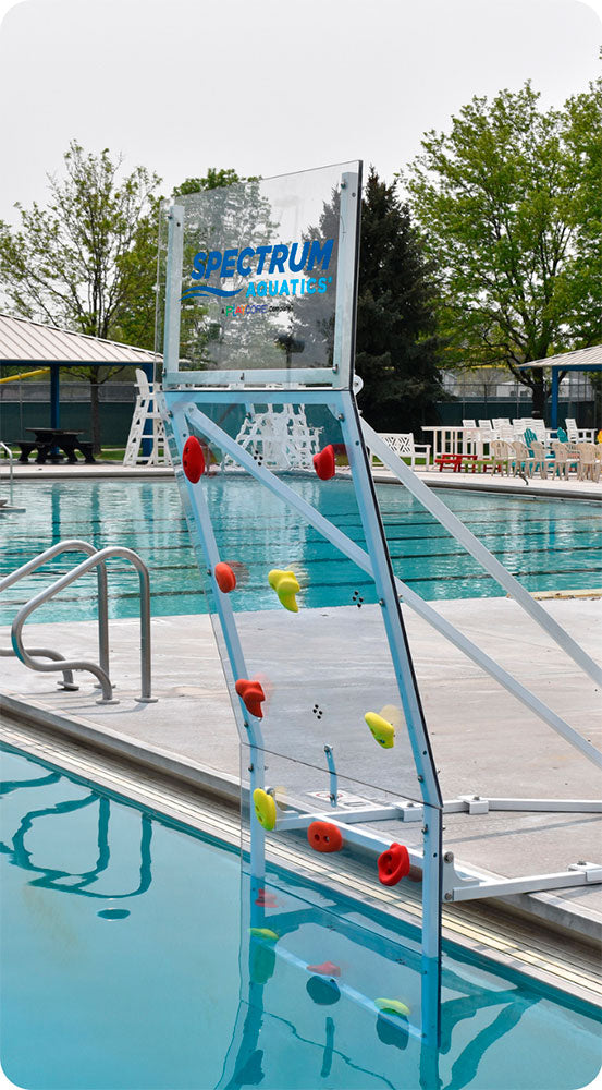 Spectrum Aquatics KerSplash Challlenger Pool Climbing Wall, 8 Foot Tall x 4 Foot Wide SKU 70535