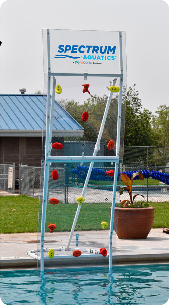 Spectrum Aquatics KerSplash Challenger Pool Climbing Wall, 12 Foot Tall x 4 Foot Wide SKU 70536