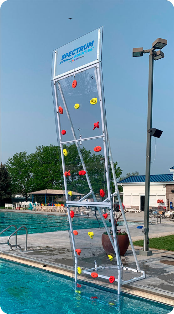 Spectrum Aquatics KerSplash Challenger Pool Climbing Wall 16 Foot Tall SKU 70537