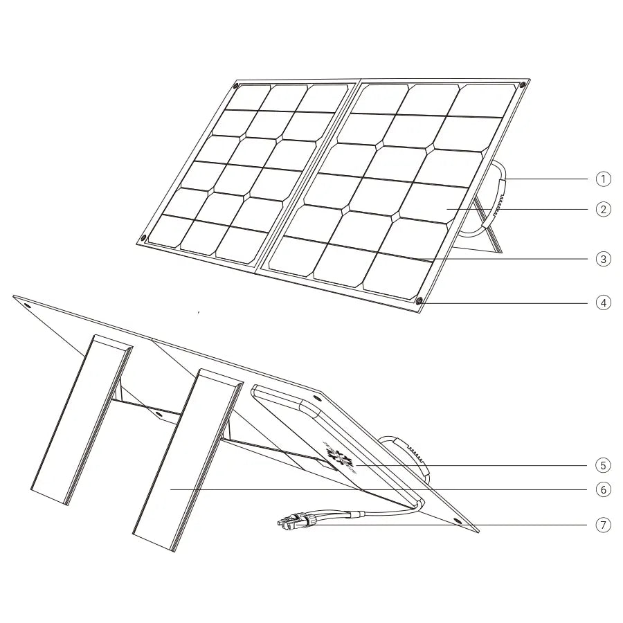 Zero Breeze 100W Solar Panel SKU ES100