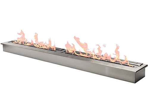 The Bio Flame 84” Burner Bio Ethanol Fireplace SKU EB-84-Silver