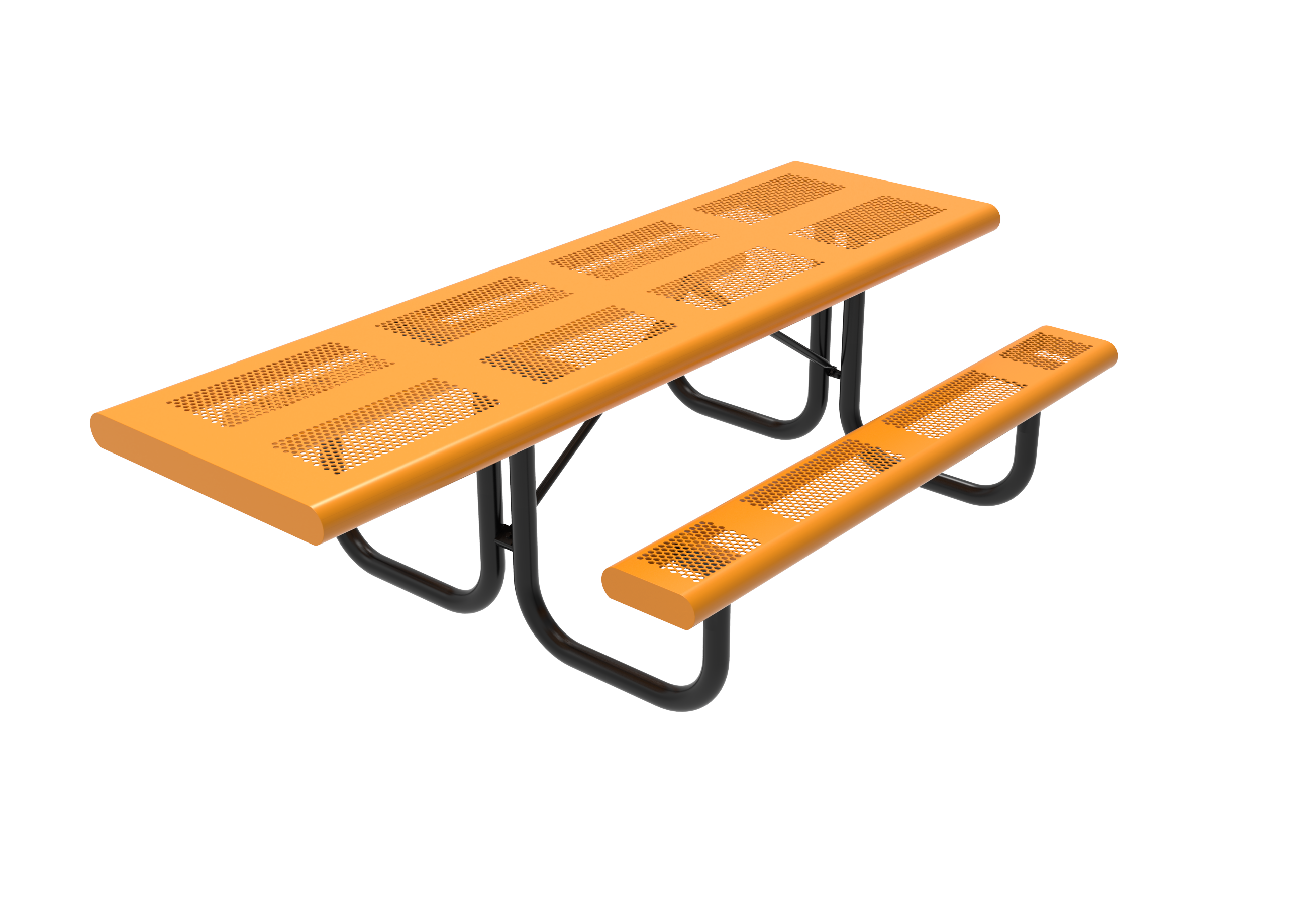 MyTCoat 8 Foot Rectangular Portable Table, Punched Steel, Rolled Edges SKU TLX08