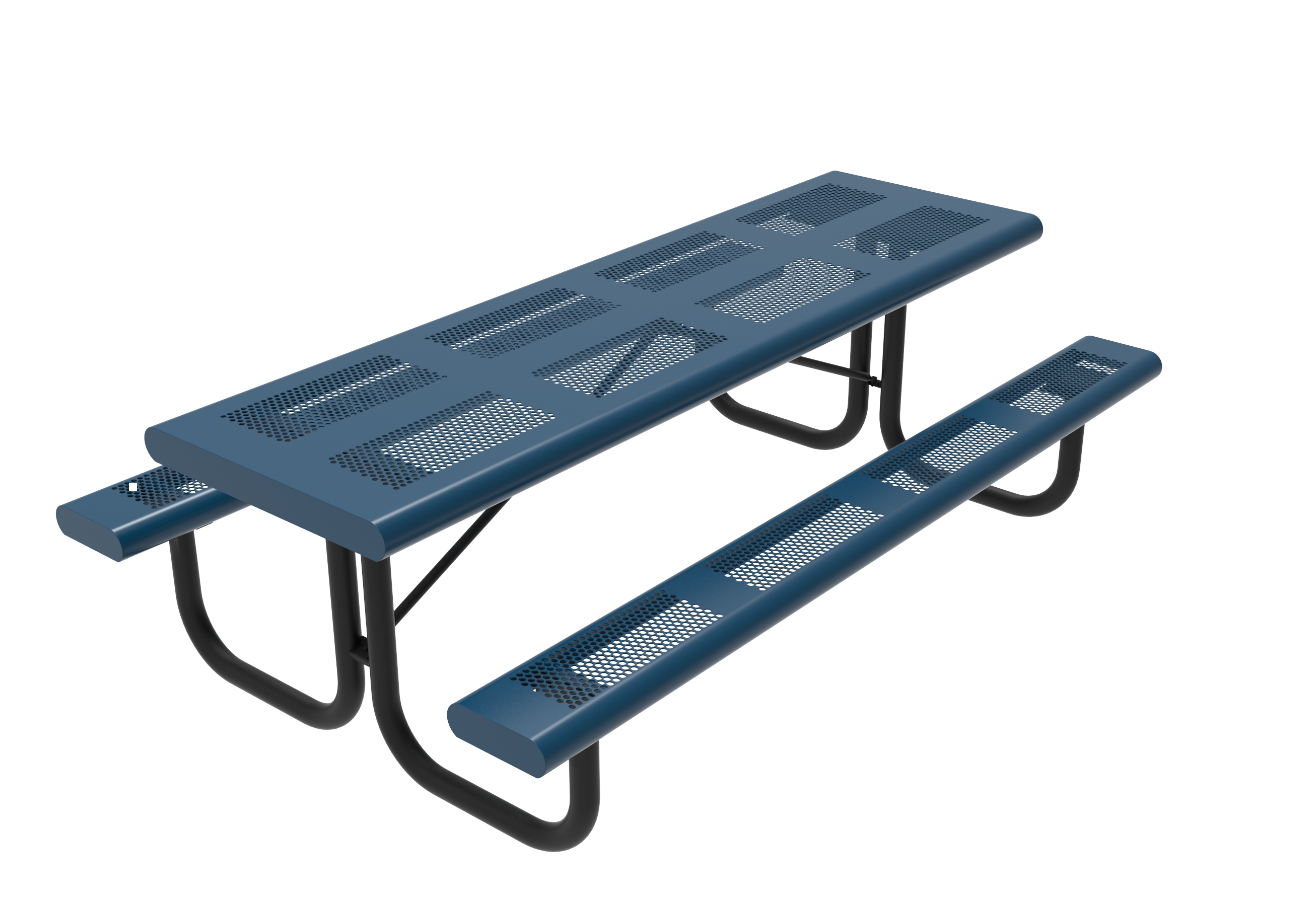 MyTCoat 8 Foot Rectangular Portable Table, Punched Steel, Rolled Edges SKU TLX08