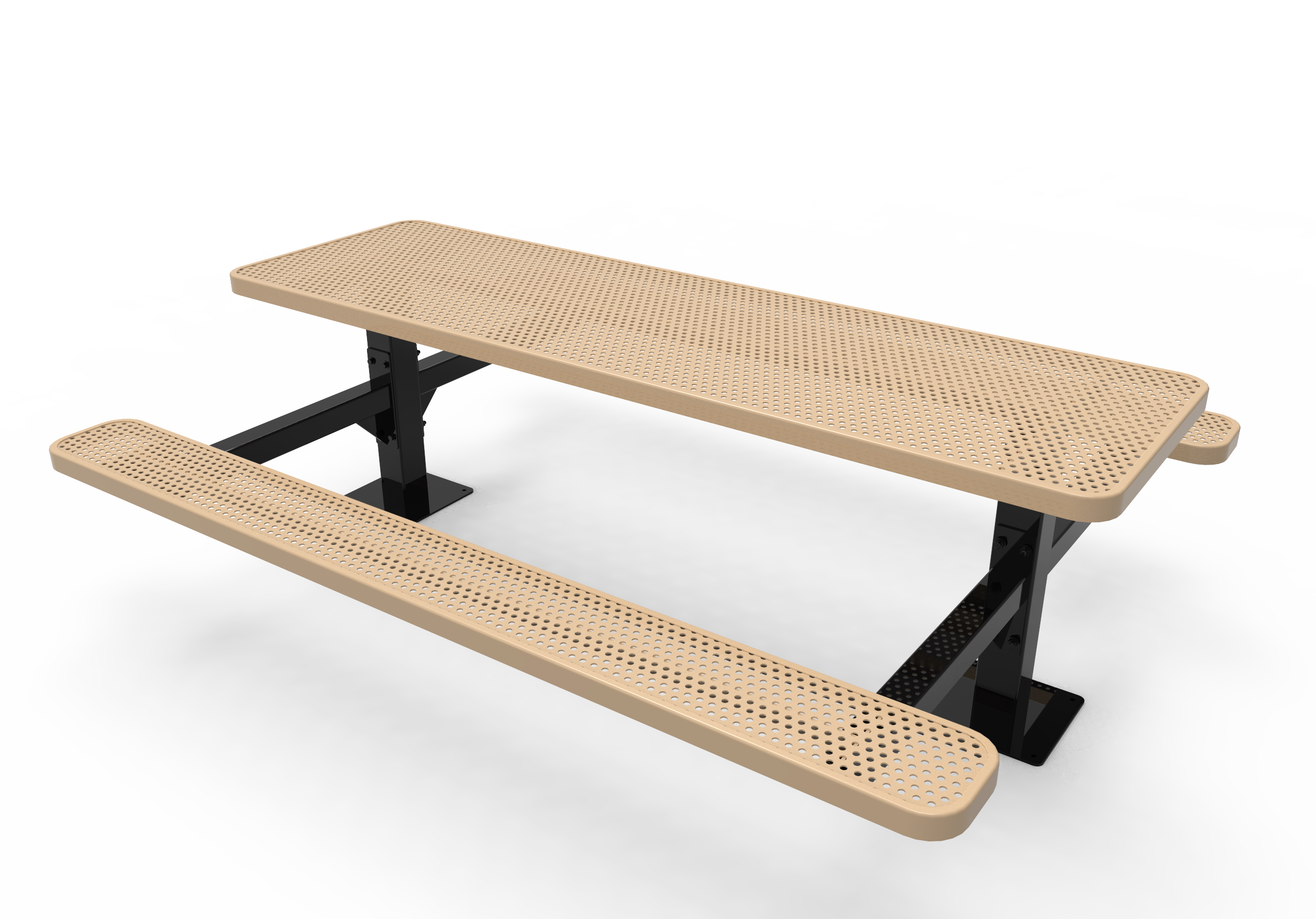 MyTCoat 8 Foot Rectangular Double Pedestal Table, Punched Steel SKU TRT08