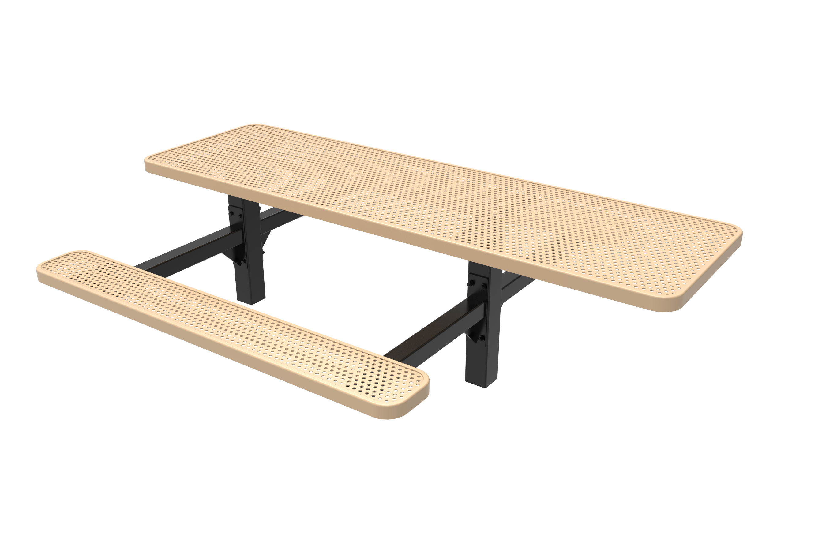 MyTCoat 8 Foot Rectangular Double Pedestal Table, Punched Steel SKU TRT08