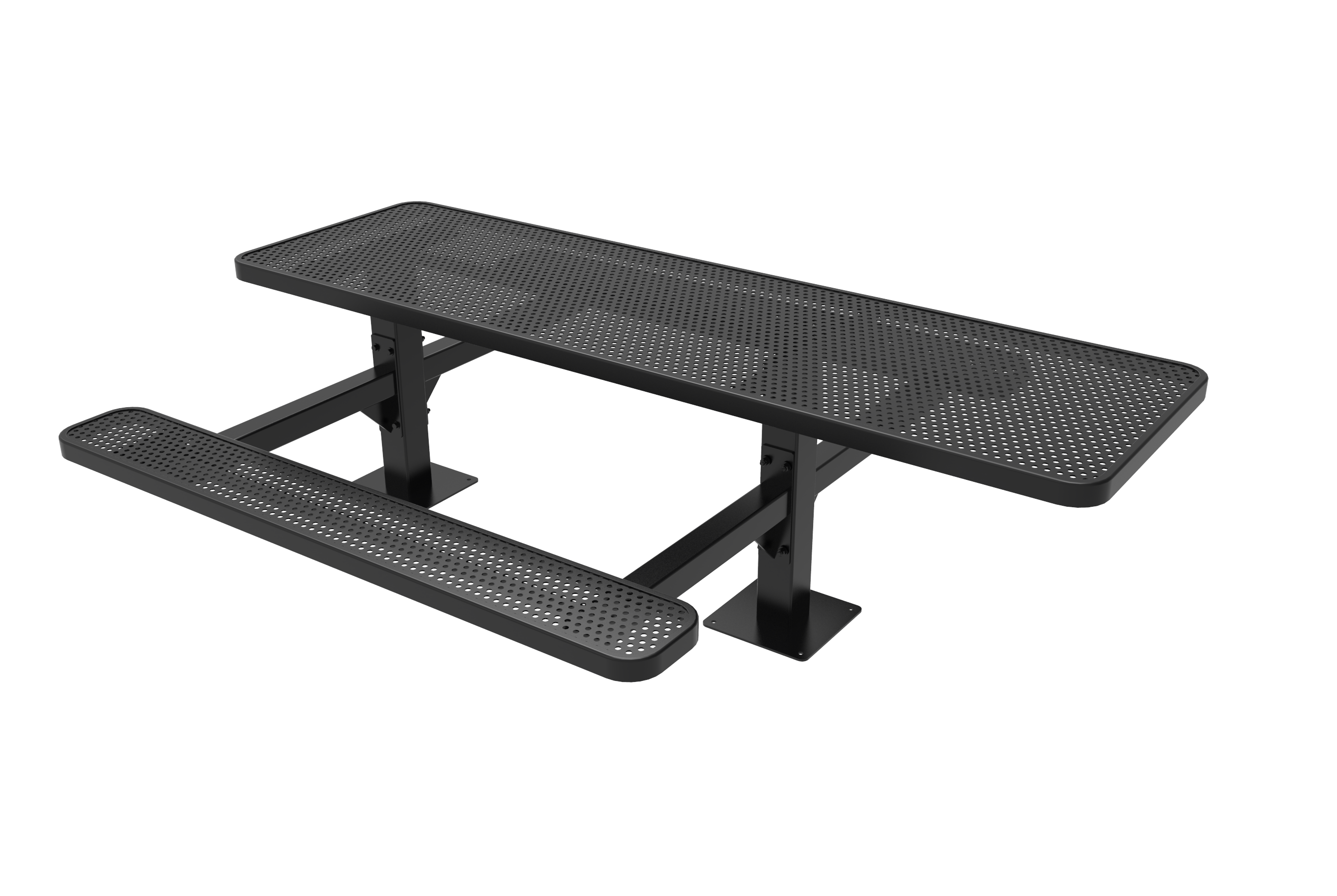 MyTCoat 8 Foot Rectangular Double Pedestal Table, Punched Steel SKU TRT08