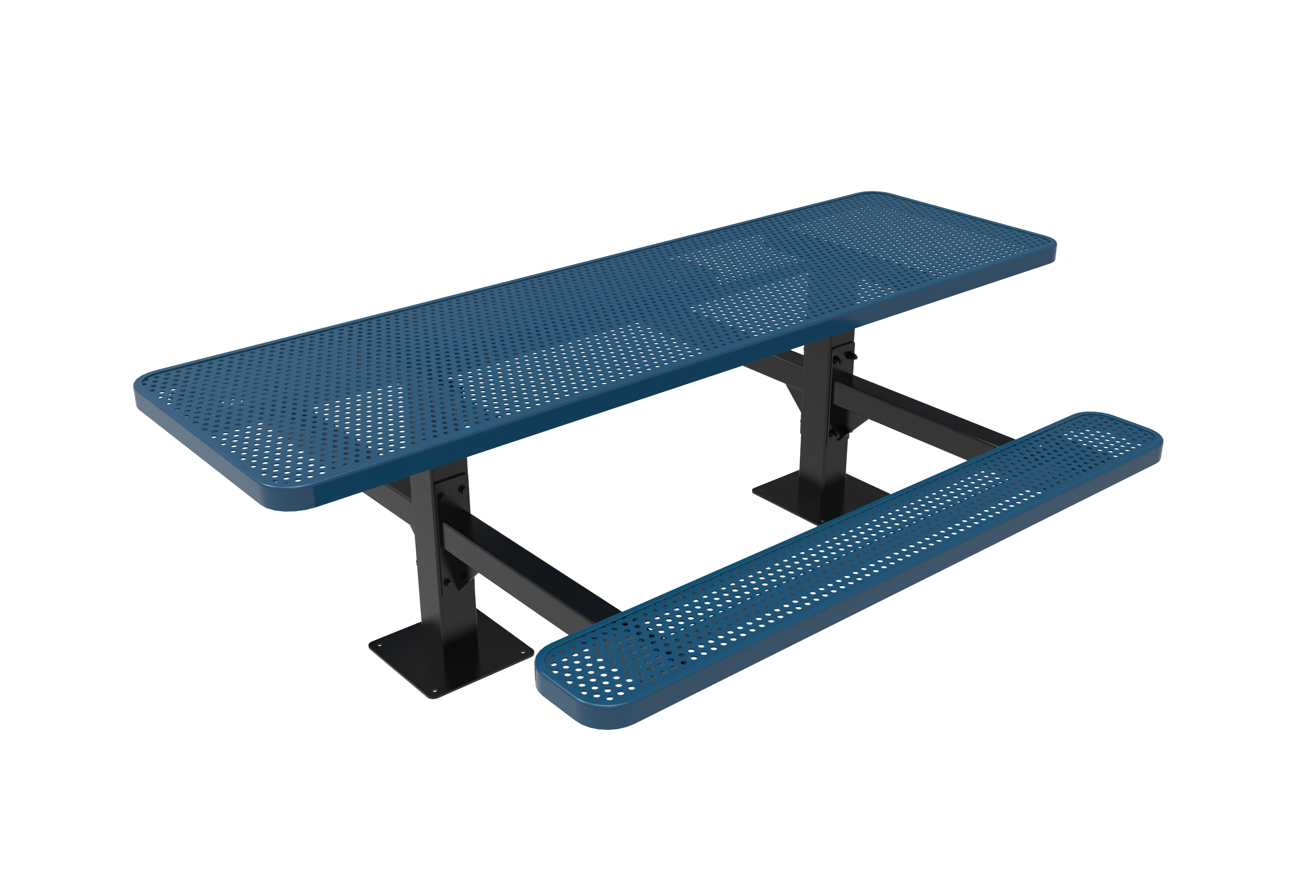 MyTCoat 8 Foot Rectangular Double Pedestal Table, Punched Steel SKU TRT08