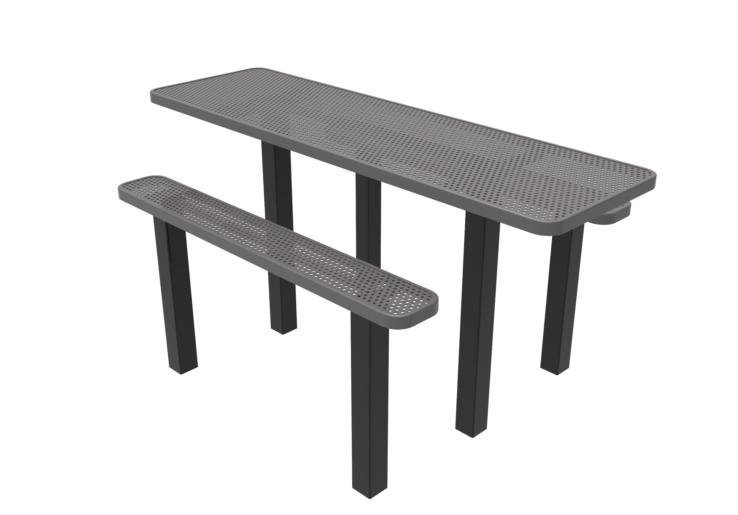MyTCoat 8’ Independent Pedestal Table, Punched Steel, Inground Mount SKU TRT08