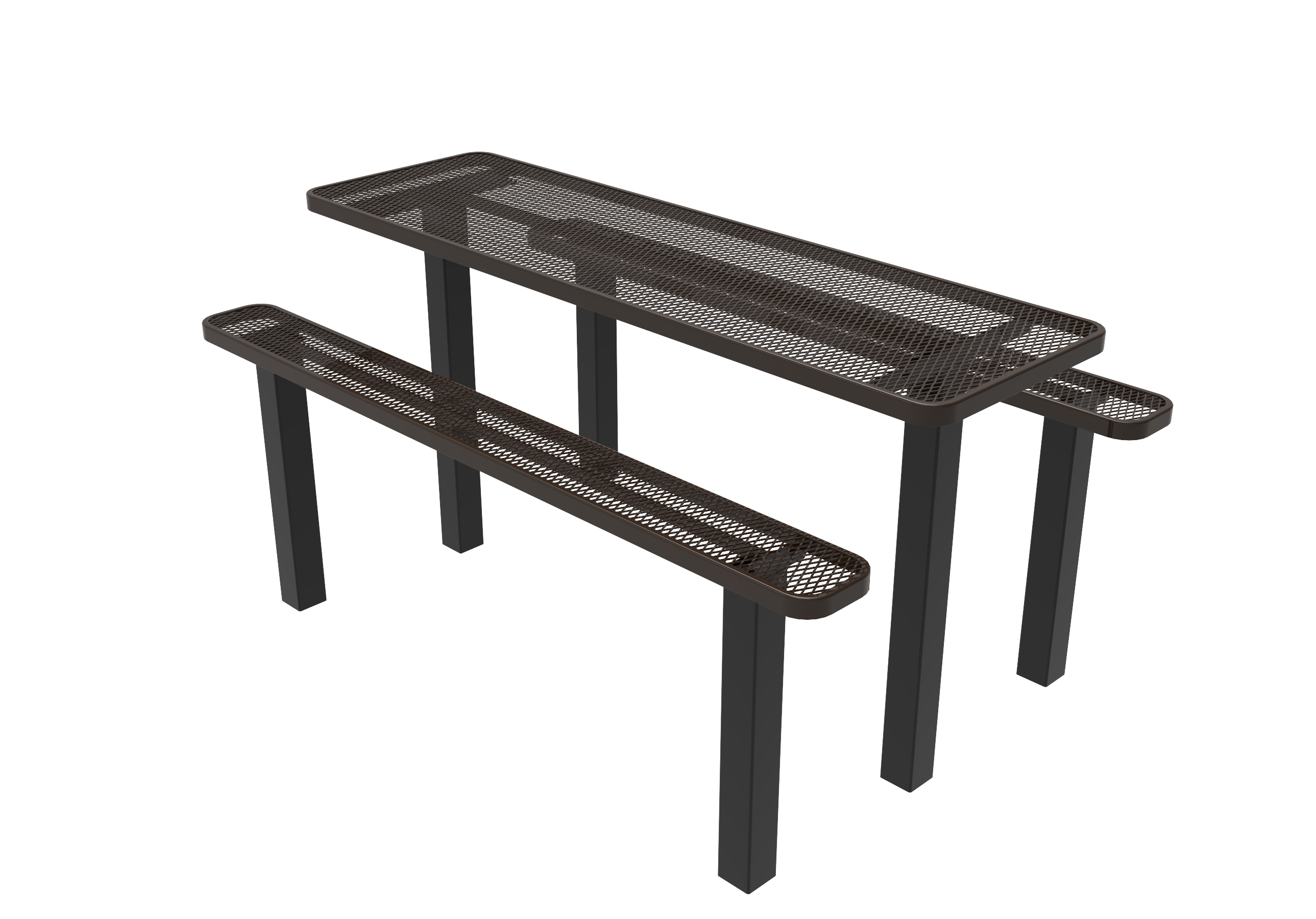 MyTCoat 8 Foot Independent Pedestal Table, Expanded Metal, Inground Mount SKU TRT08