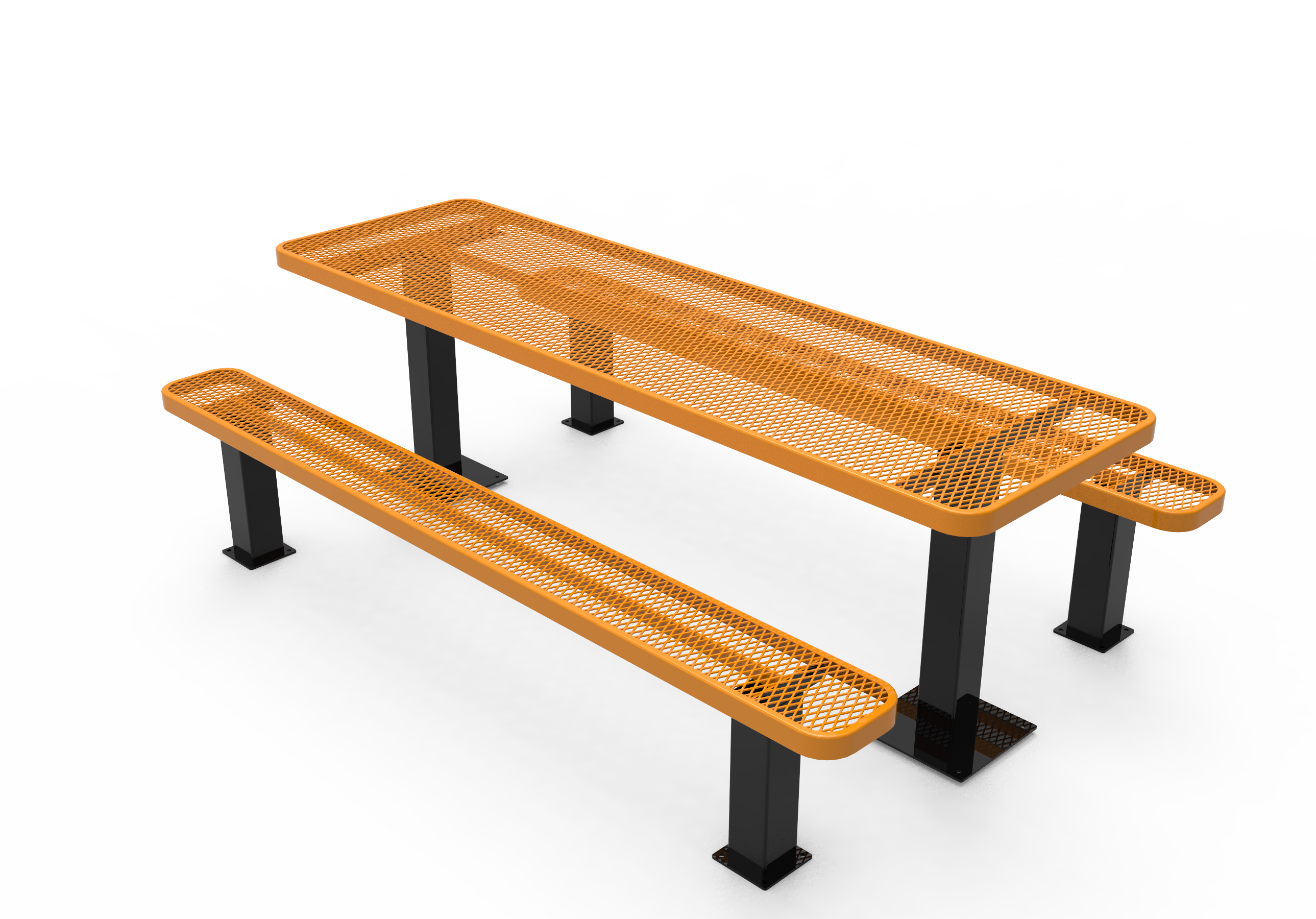 MyTCoat 8 Foot Independent Pedestal Table, Expanded Metal, Surface Mount SKU TRT08