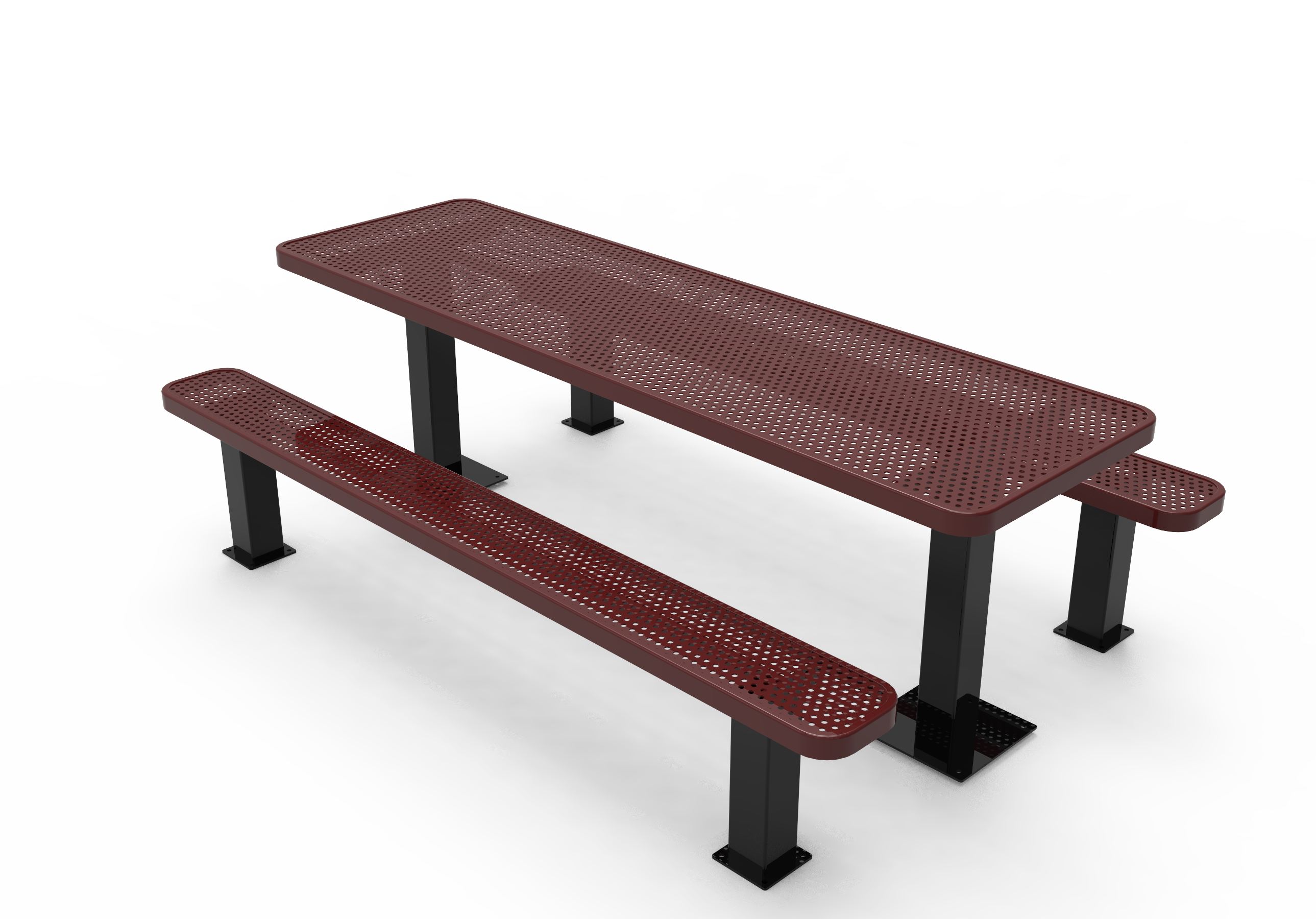 MyTCoat 8 Foot Independent Pedestal Table, Punched Steel, Surface Mount SKU TRT08