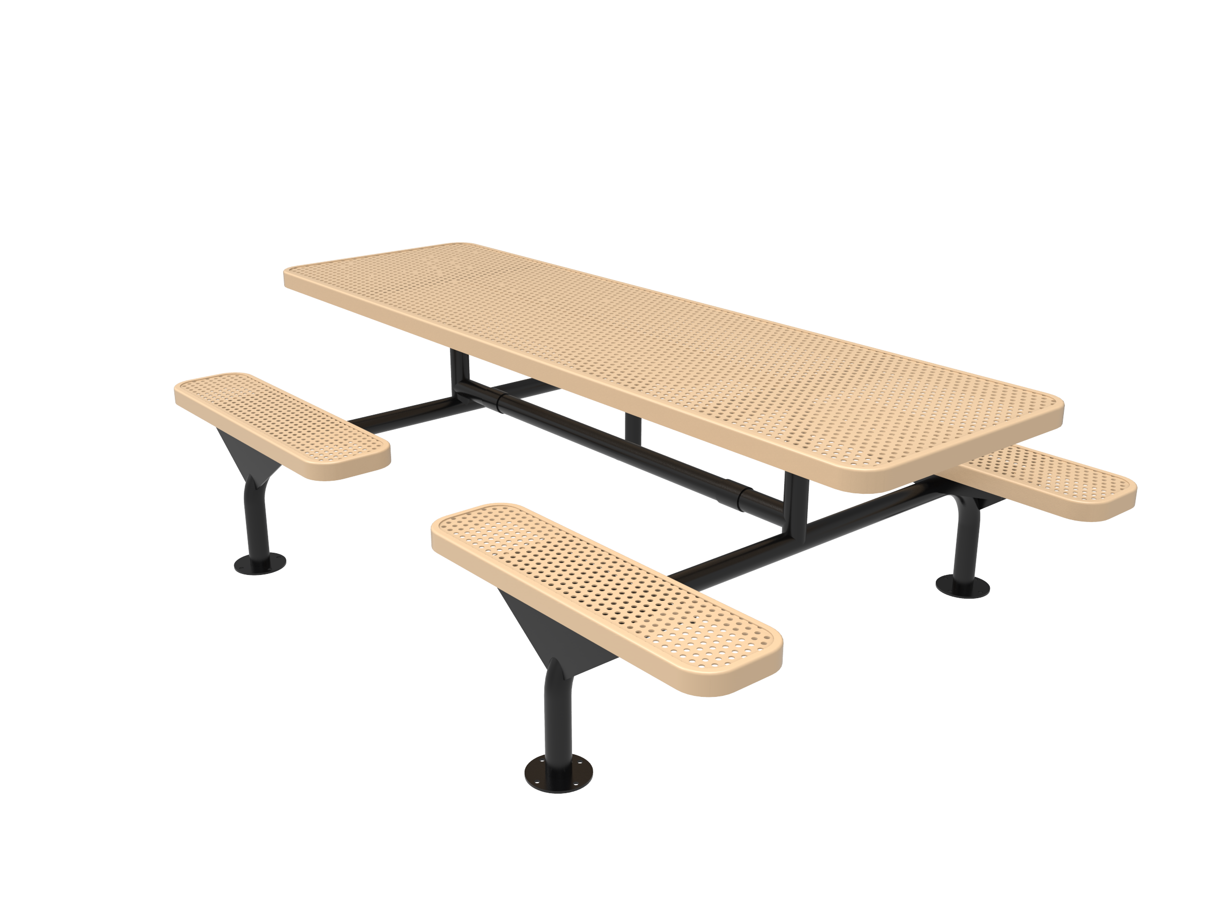 MyTCoat 8 Foot Rectangular Nexus Pedestal Table, Punched Steel SKU TRT08