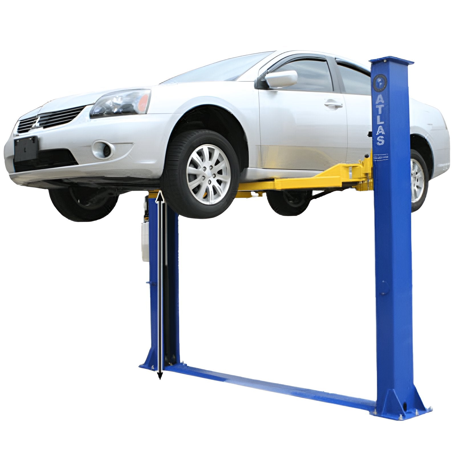 Atlas 9,000lb 2 Post Lift w/ Lawn Mower Adapter SKU ATEXH-9KBPX-COMBO