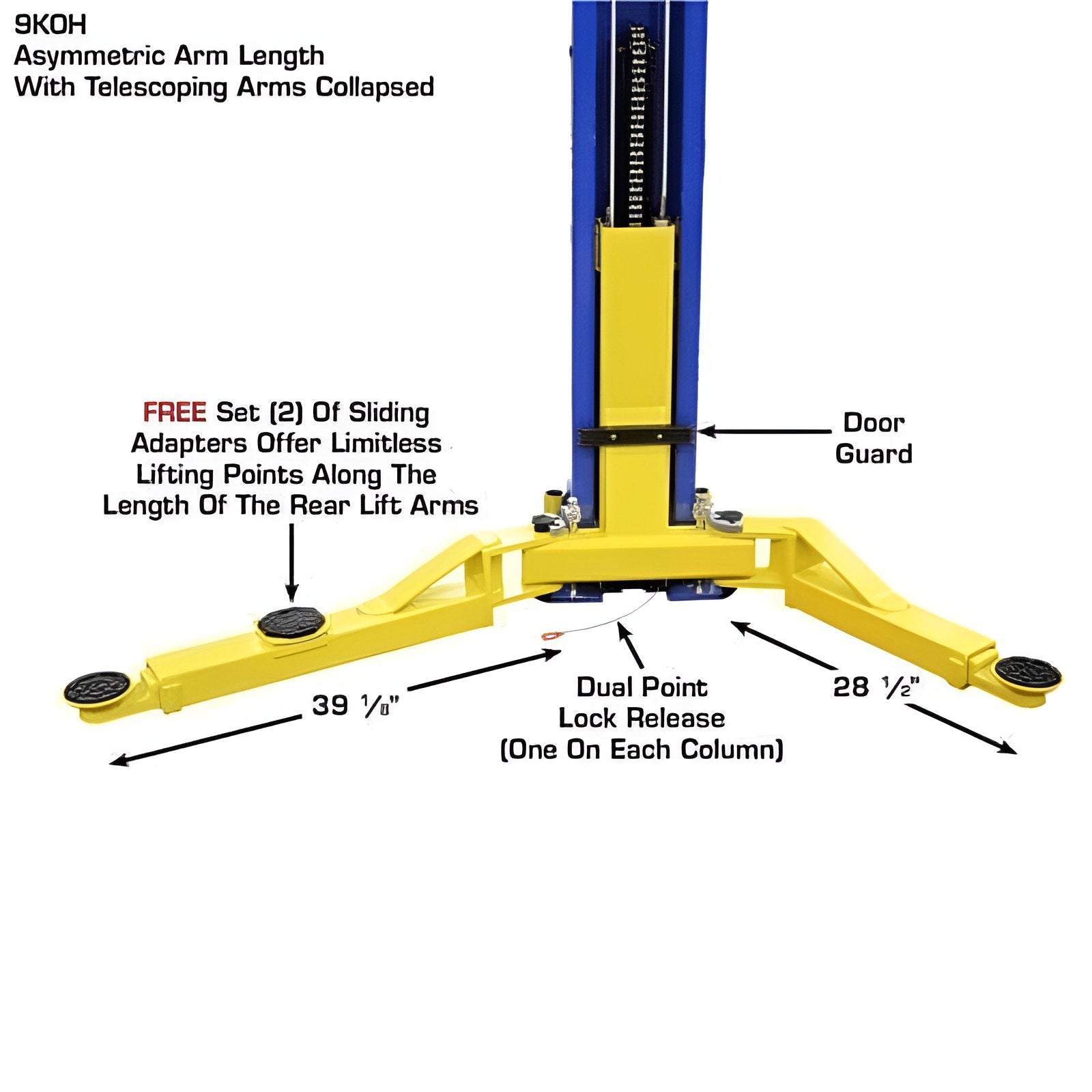 Atlas 9,000 lb 2 Post Lift SKU ATEXH-9KOHX