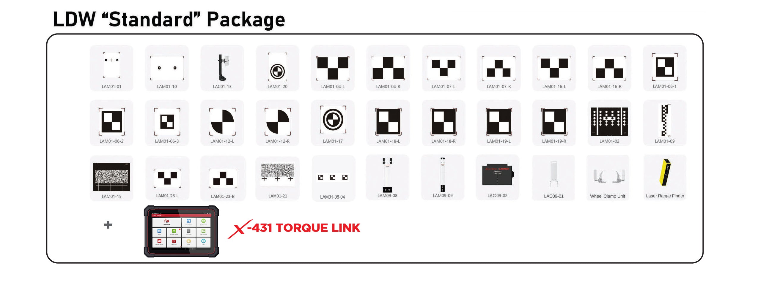 Launch Tech USA X-431 ADAS PRO Plus LDW Standard Package SKU PROPLSLDW