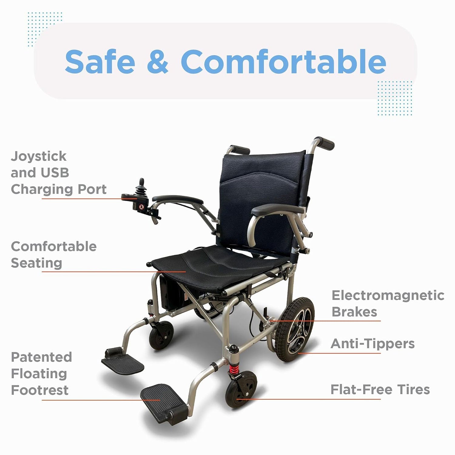 Journey Health & Lifestyle Air Power Wheelchair SKU 8643