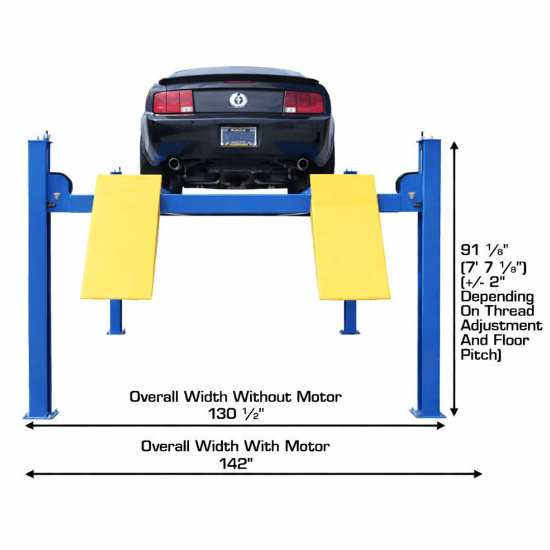 Atlas 14,000 lb 4-Post Alignment Lift w/ Turntables SKU ATEATTD-414AT