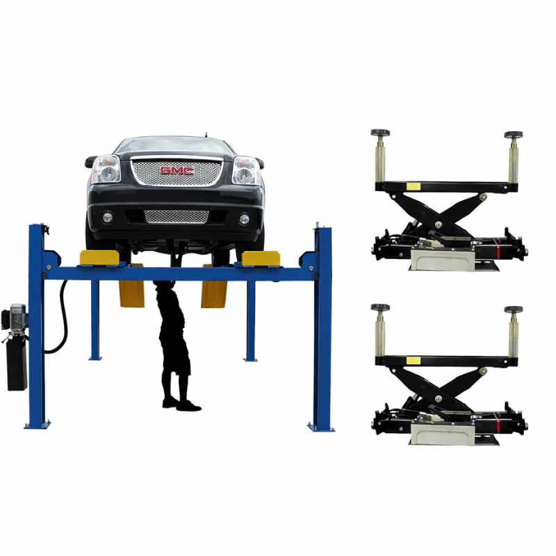 Atlas 414A 4 Post Alignment Lift, 2 x RJ8 Rolling Jacks Combo SKU ATEATTD-414A-COMBO