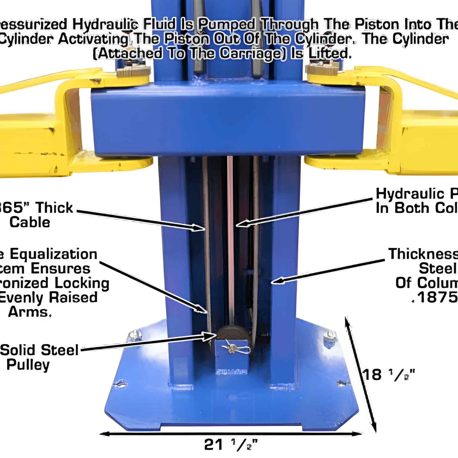 Atlas 10,000 lb Extra Tall 2 Post Lift SKU ATEATTD-OHX10000X