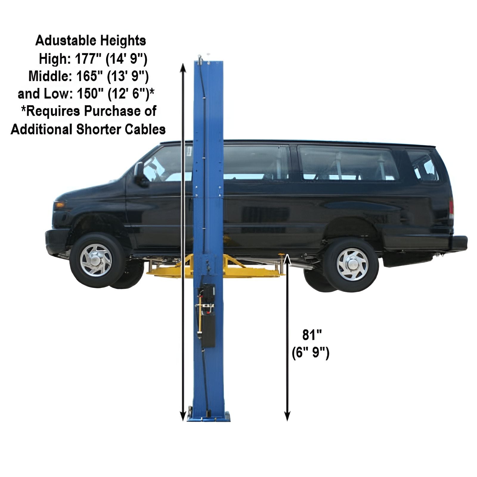 Atlas 12,000 lb 2 Post Lift SKU ATEXH-PV12PX
