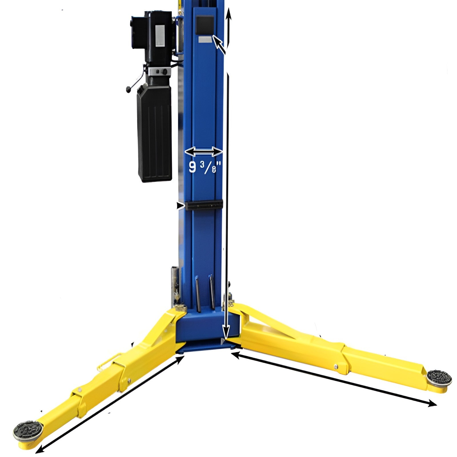 Atlas 2 Post Lift, Lawn Mower Adapter Combo SKU ATEATTD-9OHSC-COMBO